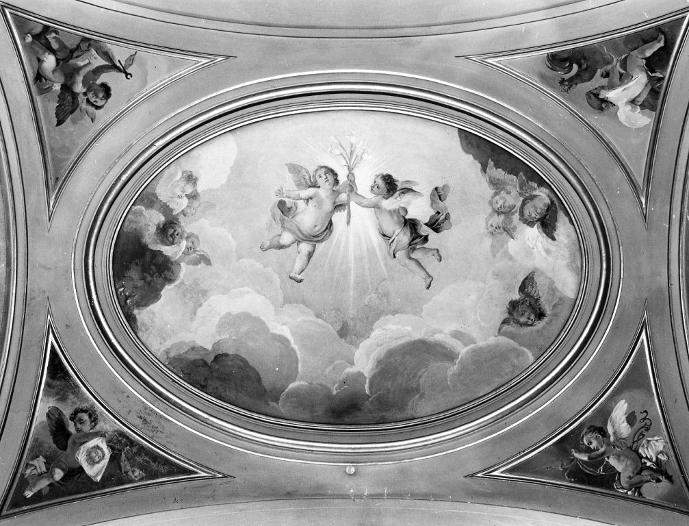 angeli e cherubini (dipinto, ciclo) by Milani Aureliano (sec. XVIII)